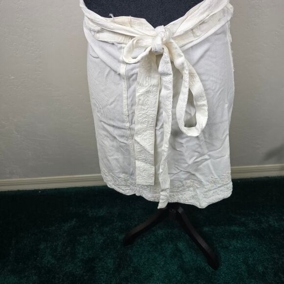 Shore Line Wrap Around Skirt Coastal Bohemian Whimsical Beachy Hipster Vaca M - Picture 4 of 10